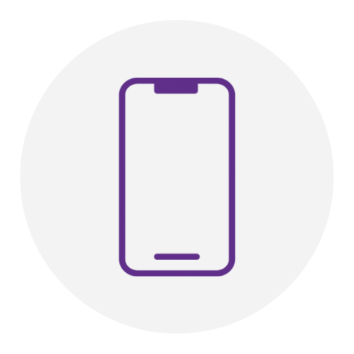 STRAREX - Digital icon smartphone outline purple