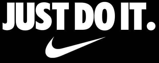 Nike slogan en logo