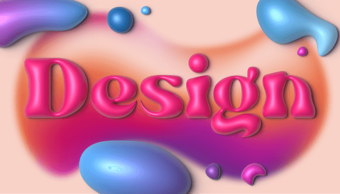 blog banner graphic design trends with 3D elements