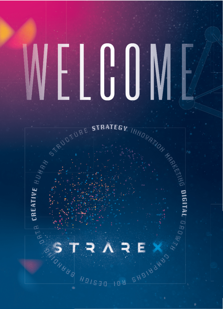 Gradient design for print on welcome card by STRAREX