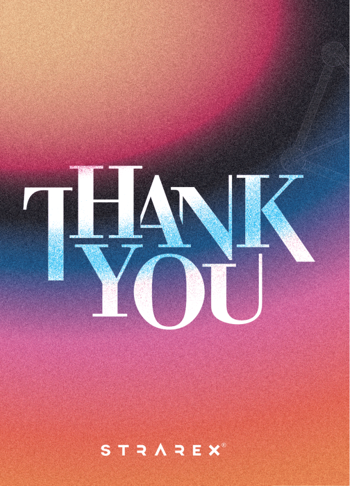 Gradient design for print on Thank You card by STRAREX